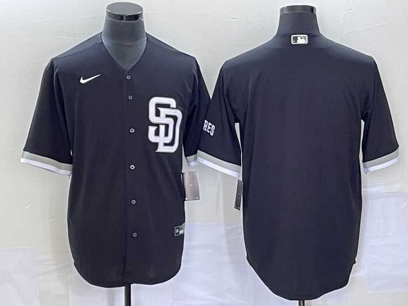 Mens San Diego Padres Blank Black Cool Base Stitched Baseball Jersey->san diego padres->MLB Jersey